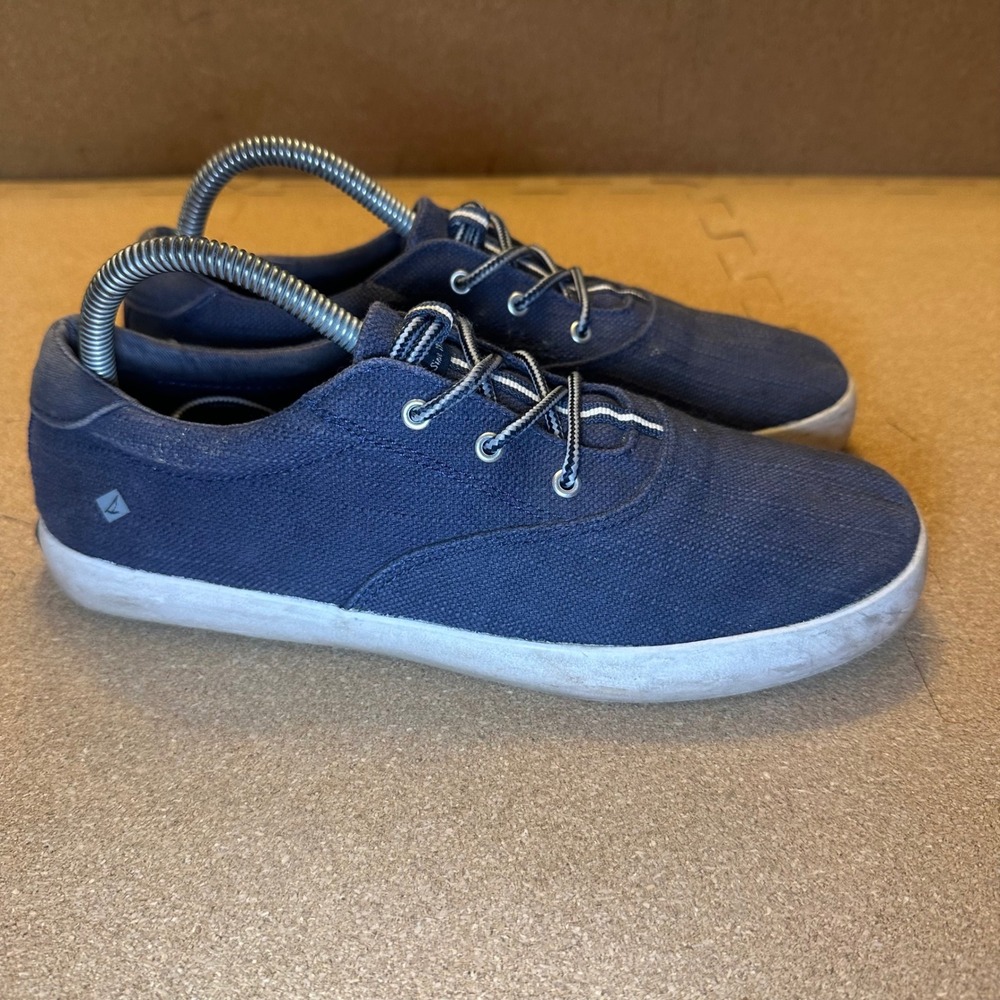 Sperry Top-Sider Striper‎ II CVO Navy Blue Canvas Sneakers Mens 7M STK263483